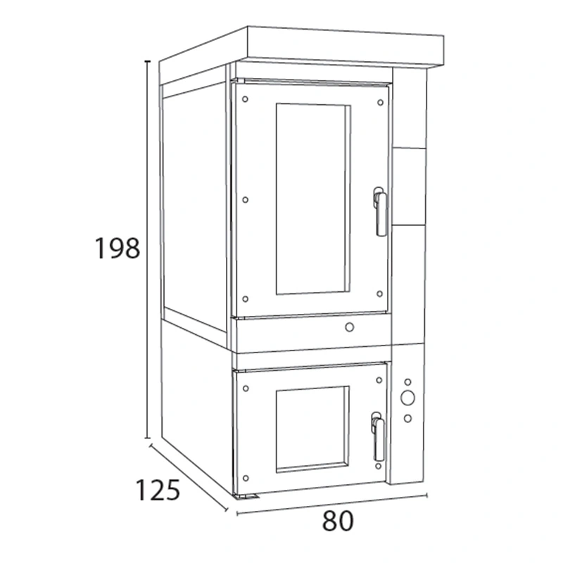 40x60 / 9 Tepsili Konveksiyonel Fırın teknik çizim
