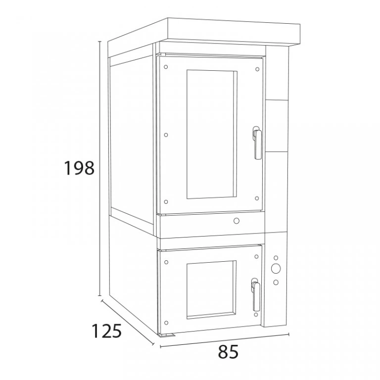 45x65 / 9 Tepsili Konveksiyonel Fırın teknik çizim